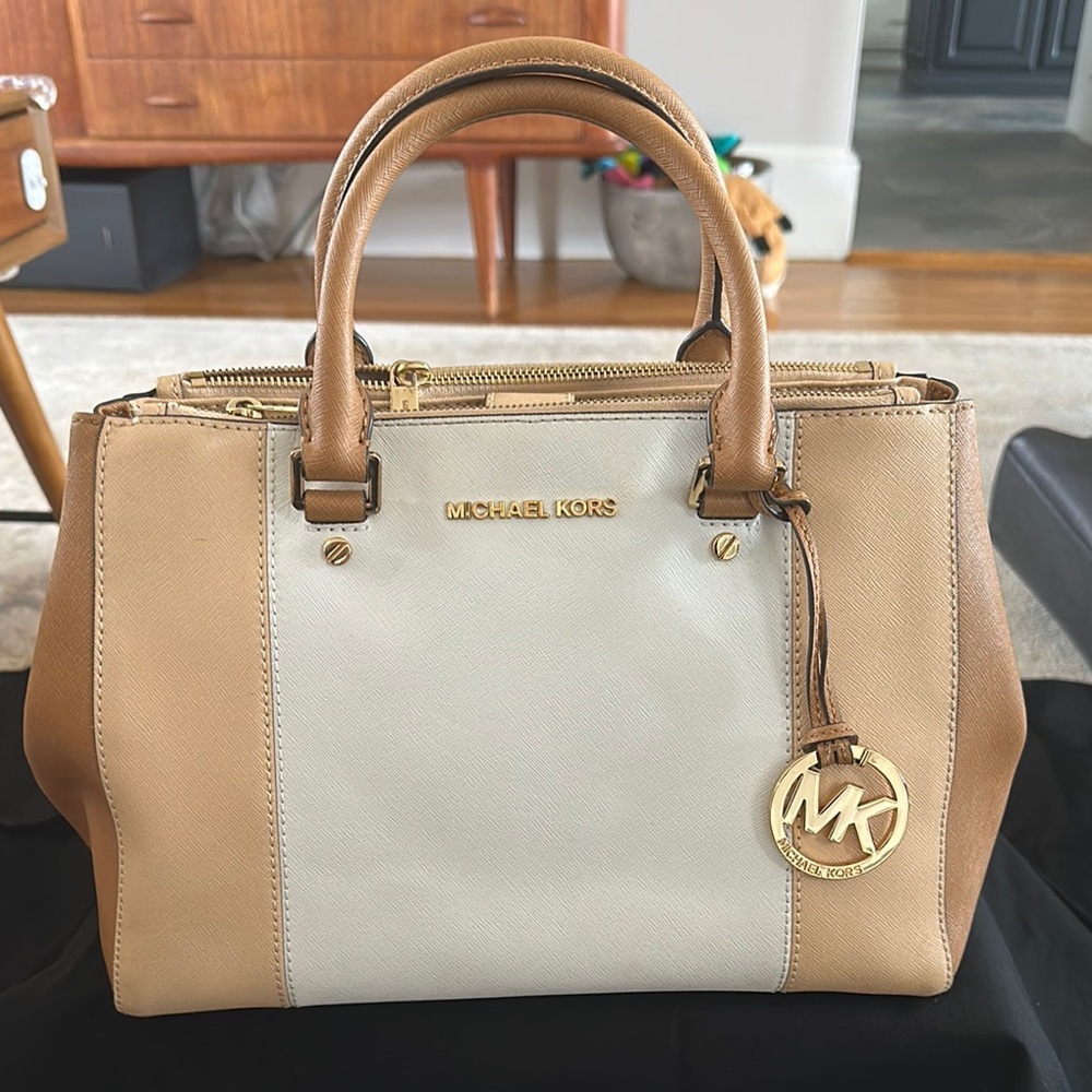 Michael Kors Tan and Cream Women's Bag